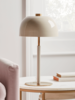 Brass & Cream Dome Table Lamp