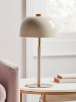 Brass & Cream Dome Table Lamp