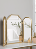 Brass Folding Dressing Table Mirror