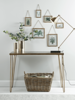 Brass Hairpin Leg Console Table