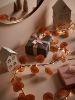 Burgundy Eucalyptus Light Up Garland