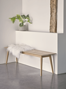 Chevron Oak Bench
