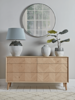 Chevron Oak Six Drawer Sideboard