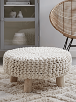 Chunky Knit Footstool