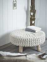 Chunky Knit Footstool