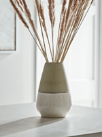 Dipped Speckled Tapered Vase - Grey Top