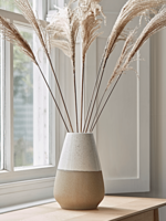 Dipped Speckled Tapered Vase - White Top