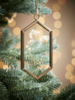 Dried Flower Frame Bauble - Hexagon