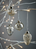 Eight Mercuried Glass Baubles