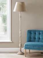 Elegant White Wooden Floor Lamp