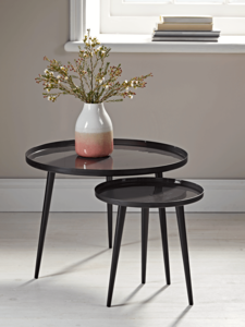 Enamelled Table Large - Charcoal