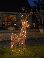 Faux Rattan Light Up Reindeer - Large