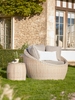 Faux Rattan Tub Chair Set