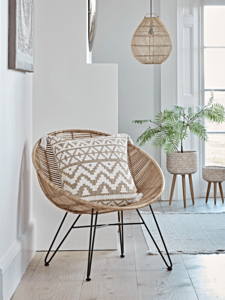 Flat Rattan Occasional Chair - Natural