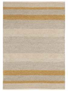 Flatweave Stripe Rug - Mustard
