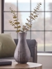 Fluted Metal Vase