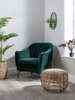 Forest Green Velvet Occasional Chair