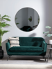 Forest Green Velvet Occasional Sofa