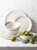 Four Dip Glaze Cereal Bowls - Soft White