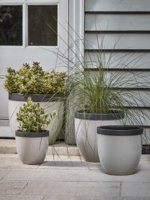 Four Dipped Rim Planters - Soft Grey (Sample)