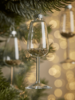 Four Starry Filled Wine Glass Baubles
