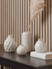 Four Textured Geometric Vases