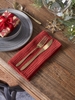 Four Waffle Napkins - Deep Red