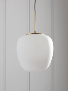 Frosted Glass Drop Pendant