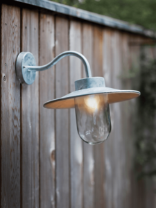 Galvanised Swan Neck Light