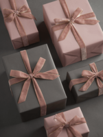 Grey & Blush Reversible Wrapping Paper - 10m
