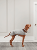 Grey Herringbone Wool Dog Coat - Extra Small