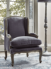 Hand Carved Occasional Chair - Grey (Sample)