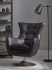 Leather Swivel Armchair (Sample)