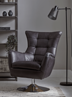 Leather Swivel Armchair (Sample)