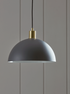 Metal Dome Pendant - Dark Grey