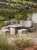 Monaco Corner Dining Set with Firepit