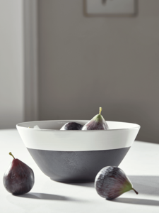 Monochrome Stoneware Serving Bowl