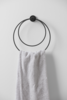 NEW Black Round Towel Holder