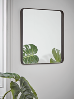 NEW Black Slim Frame Square Mirror - Small