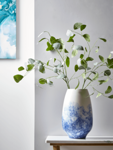 NEW Blue Bubble Glaze Vase