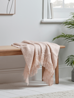 NEW Blush Fringed Throw