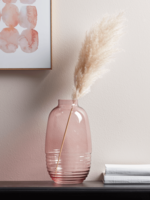 NEW Blush Ribbed Vase