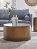 NEW Burnished Gold Drum Coffee Table