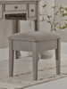 NEW Camille Dressing Table Stool - Grey