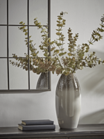 NEW Dipped Grey Glazed Vase