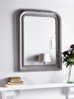NEW Distressed Grey Beaded Edge Mirror