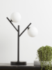NEW Double Frosted Globe Table Lamp