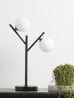 NEW Double Frosted Globe Table Lamp