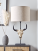 NEW Faux Skull Table Lamp