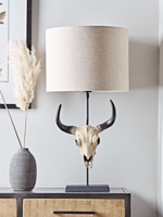 NEW Faux Skull Table Lamp